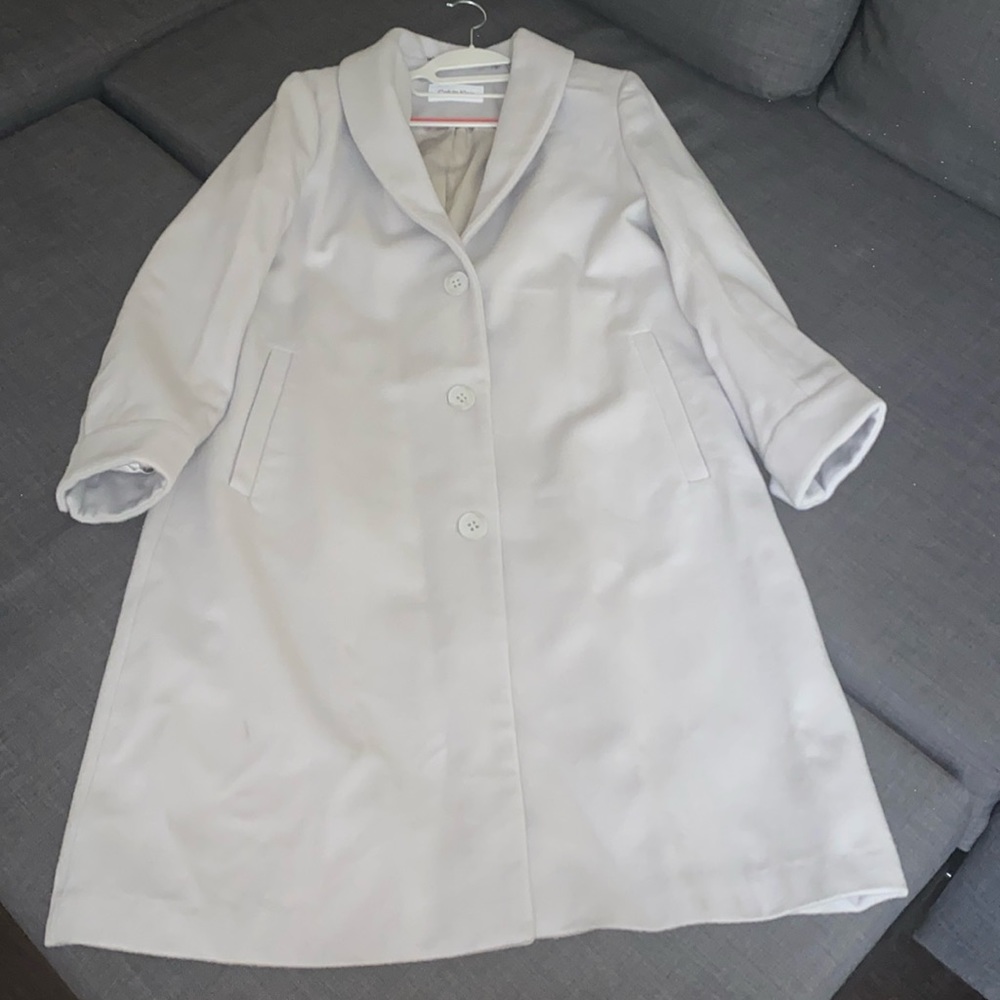 Calvin Klein Cashmere Wool Grey Trench Coat